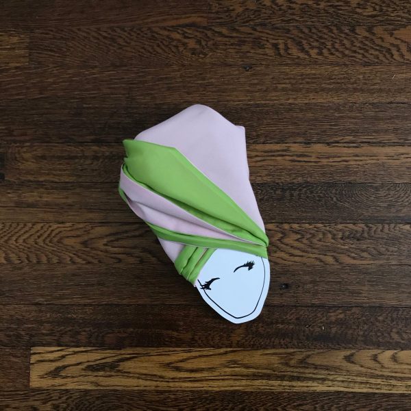 Product Image for  Pink & Green Silk Lined Head Wrap