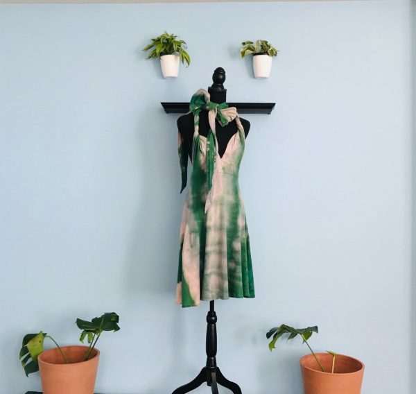 Product Image for  Tie Dye Guinep Green Convertible Infinity Dress