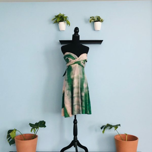 Product Image for  Tie Dye Guinep Green Convertible Infinity Dress