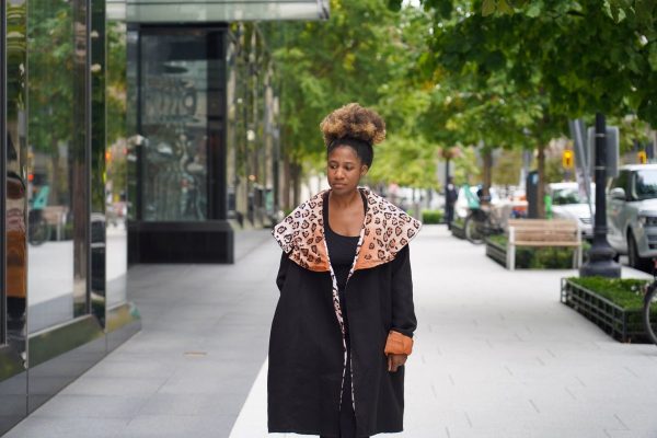 Product Image for  Black Leopard Satin Lined Robe Coat