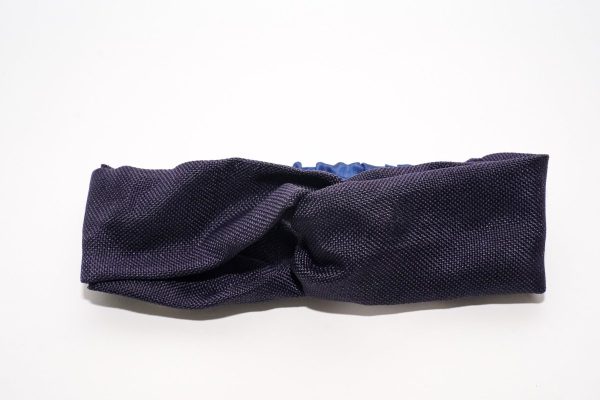 Product Image for  Navy Blue Linen Knotted Head Band