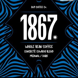 Product Image for  1867 | Concrete Cowboy Blend | Medium & Dark Roast Blend | Whole Beans