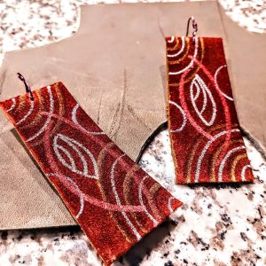Product Image for  Handpainted 100% Raw Hide Earrings