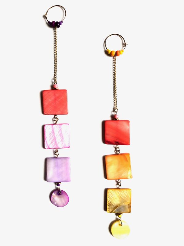 Product Image for  yum yum bubble gum colored mother of pearl earrings