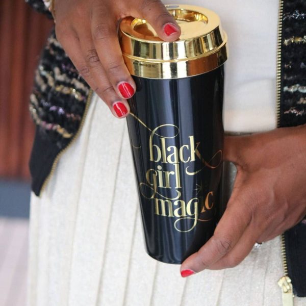 Product Image for  Black Girl Magic :: Gold Lid Travel Mug