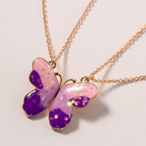 Product Image for  Kids Butterfly BFF Charm Necklace Set