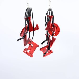 Product Image for  Big LOVE on Leatherette Earrings- Hand painted