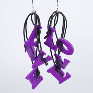 Product Image for  Big LOVE on Leatherette Earrings