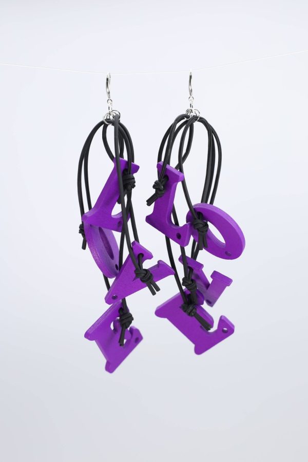 Product Image for  Big LOVE on Leatherette Earrings