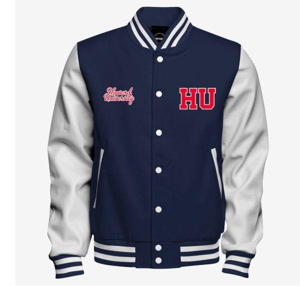 Product Image for  HU Letterman Varsity Jacket with Faux Leather Sleeves