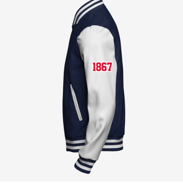 Product Image for  HU Letterman Varsity Jacket with Faux Leather Sleeves