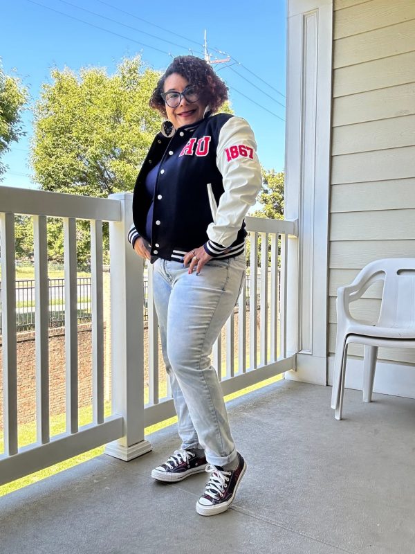 Product Image for  HU Letterman Varsity Jacket with Faux Leather Sleeves