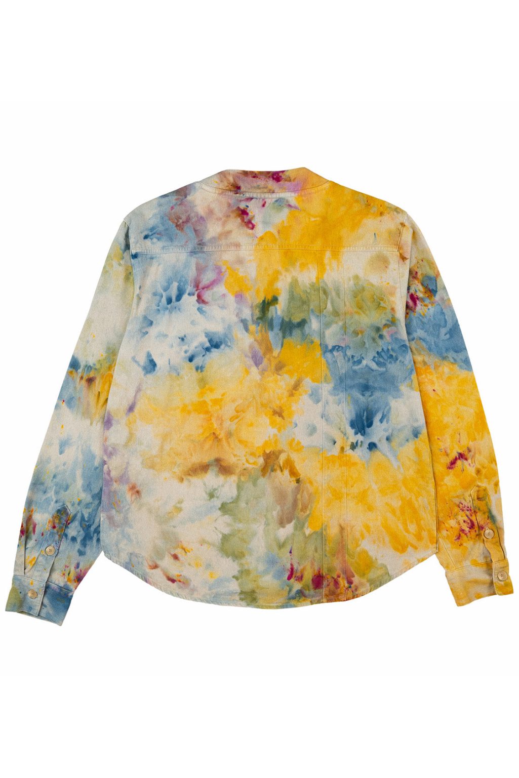 Product Image for Herman V Neck Button Up Shirt: Beige Tie-Dye – Orange