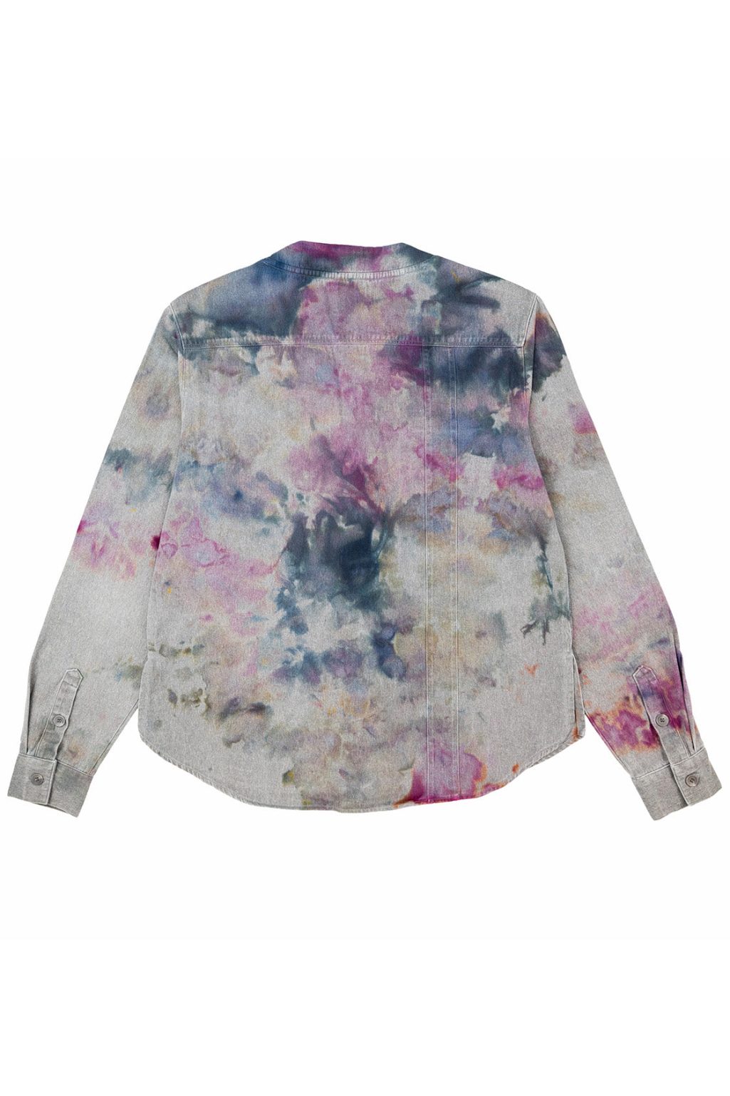 Product Image for Herman V Neck Button Up Shirt: Gray Tie-Dye