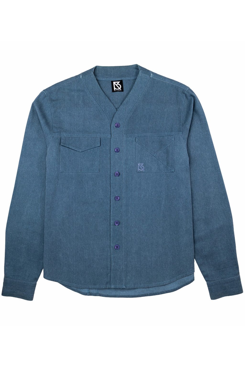 Product Image for Herman V Neck Button Up Shirt: Royal Blue