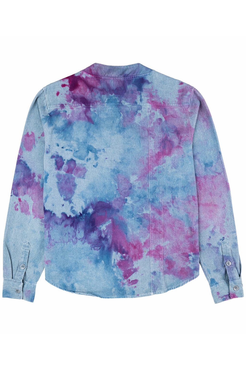 Product Image for Herman V Neck Button Up Shirt: Royal Tie Dye