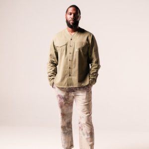 Product Image for Herman V-Neck Button-Up Shirt – Olive