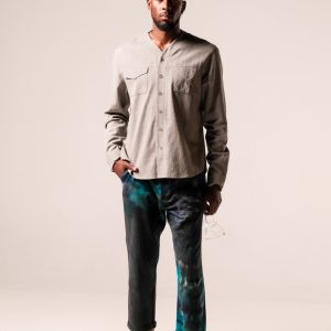 Product Image for Herman V-Neck Button-Up Shirt – Grey