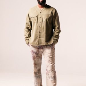 Product Image for Herman V-Neck Button-Up Shirt – Olive