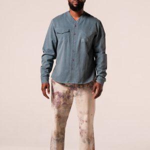 Product Image for Herman V-Neck Button-Up Shirt – Royal Blue
