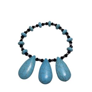 Product Image for  BRACELET WITH MEDUIM SIZED MARBLES & OVAL SAUCER BEADS