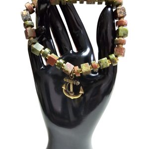 Product Image for  UNISEX UNAKITE BRACELET WITH ARMOR OF GOD FOCAL