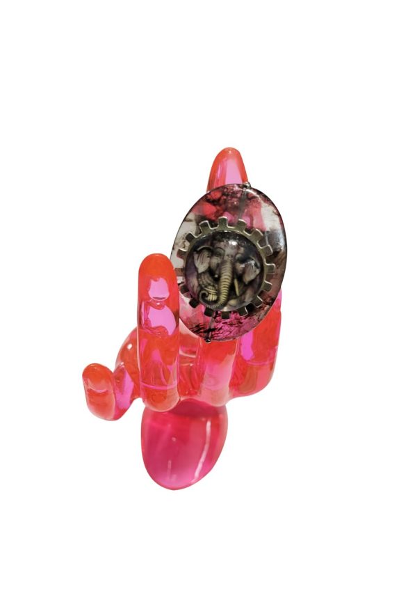 Product Image for  ADJUSTABLE RING WITH DAZZLING LAMPWORK GLASS & ELEPHANT FOCAL