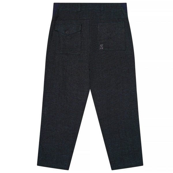 Product Image for  Charles Regular-Fit Cropped Trousers: Black/Green