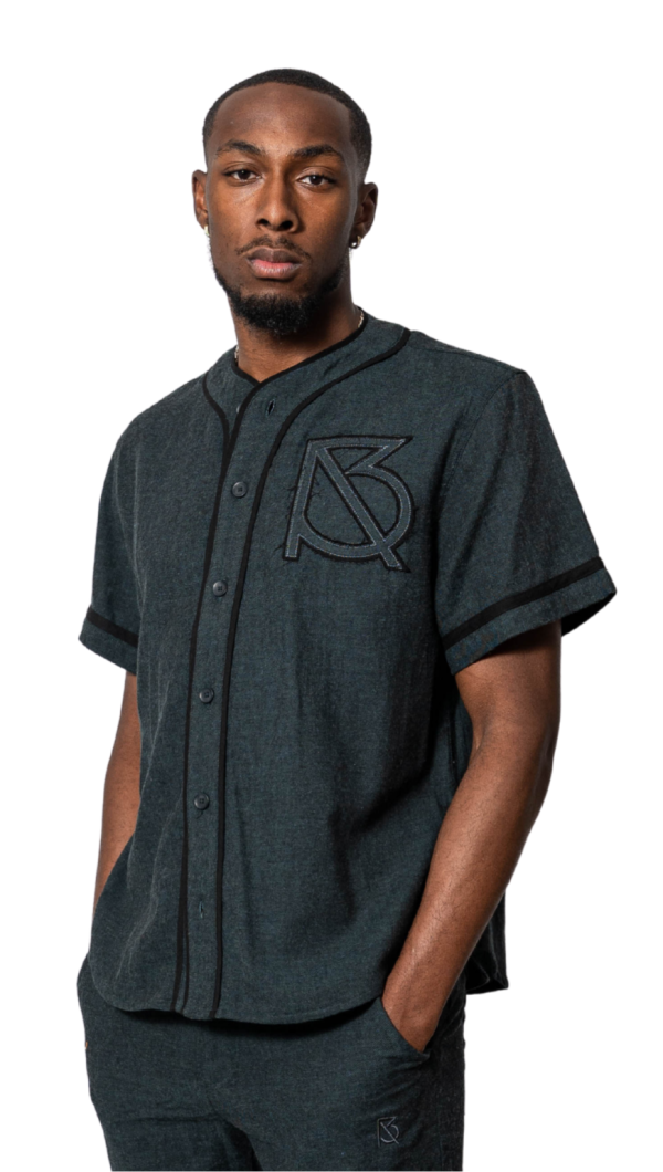 Product Image for  Edward Baseball Jersey: Black/Green
