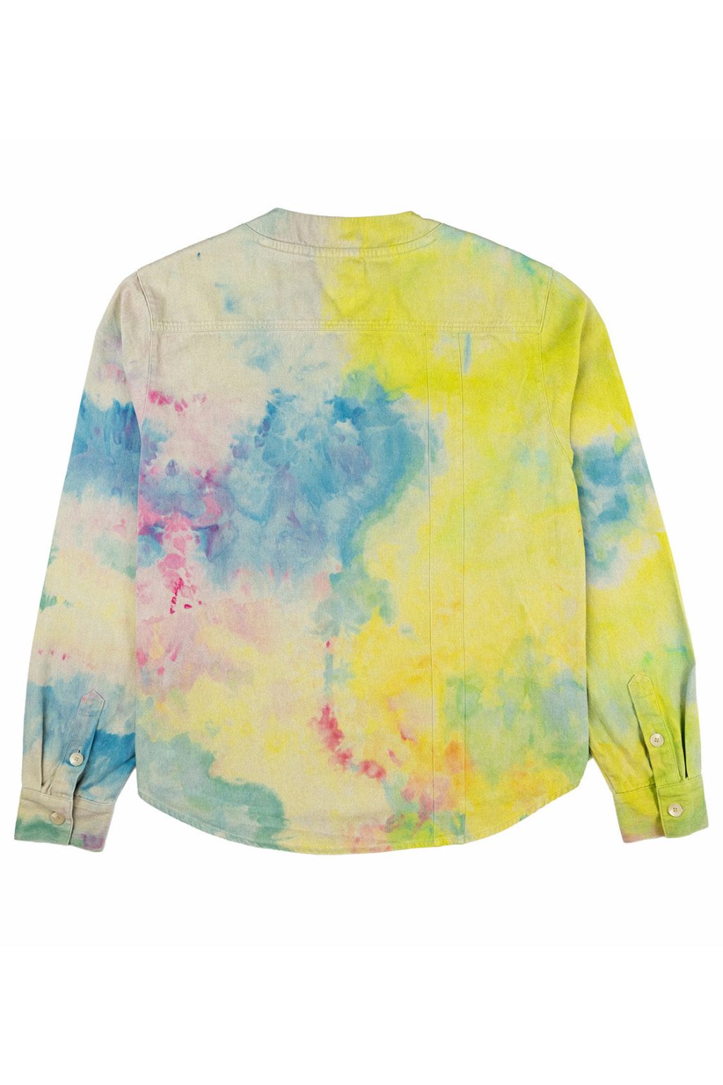 Product Image for Herman V Neck Button Up Shirt: Beige Tie-Dye – Yellow