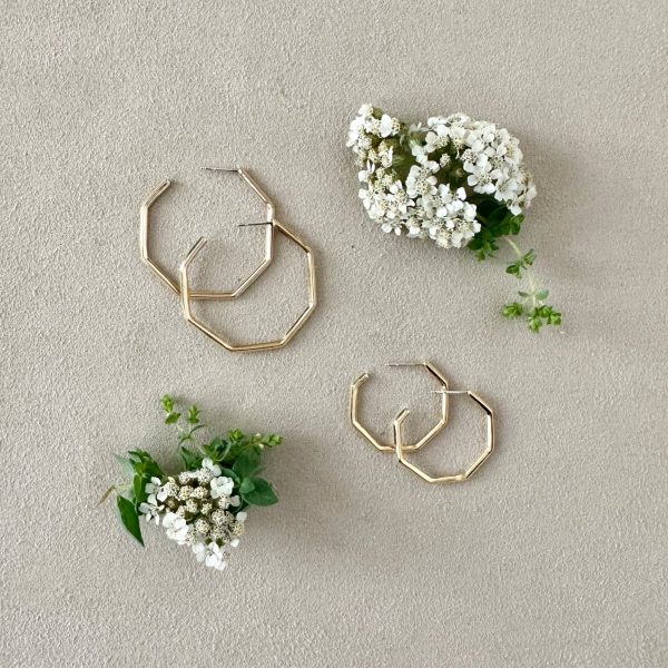 Product Image for  GOLD GEO HOOPS | LARGE