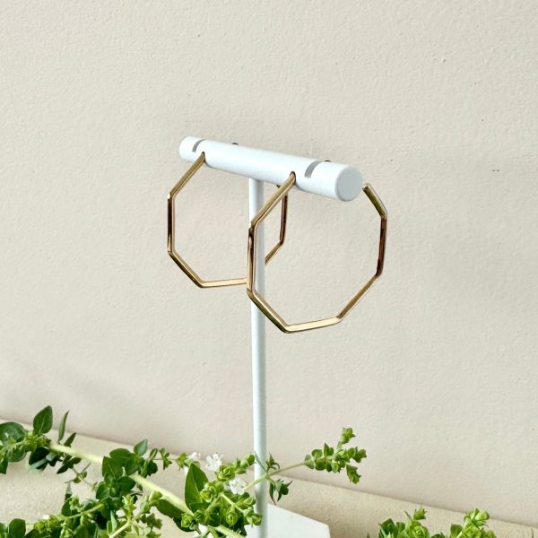 Product Image for  GOLD GEO HOOPS | LARGE