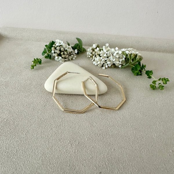 Product Image for  GOLD GEO HOOPS | LARGE