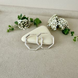 Product Image for  SILVER GEO HOOPS | SMALL