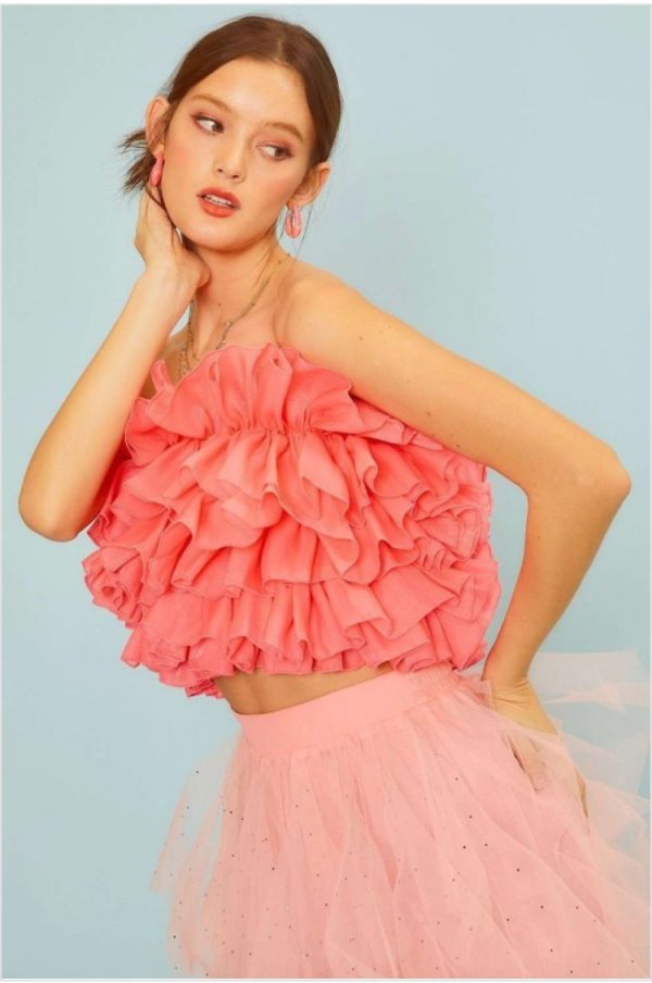 Product Image for  Ruffle My Feathers Tube Top