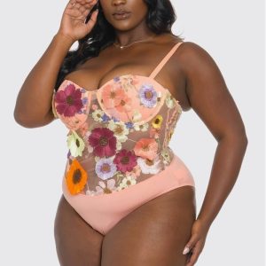 Product Image for  Blooming Bodysuit (Floral Plus Sized Bodysuit)
