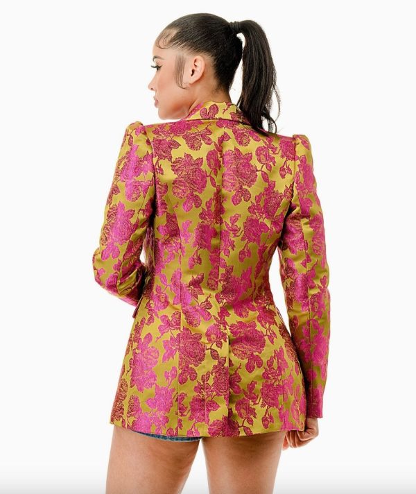 Product Image for  Opulent Bloom  Pink and Green Blazer
