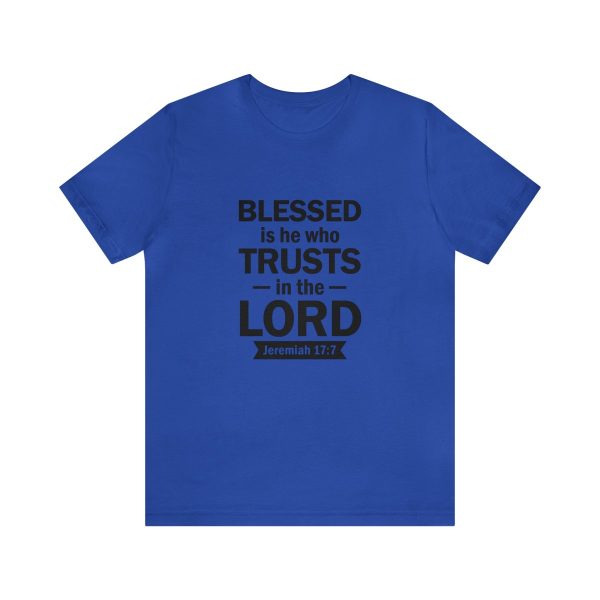 Product Image for  Blessed Men’s Jersey Short Sleeve Tee (Multiple Colors Black Lettering)