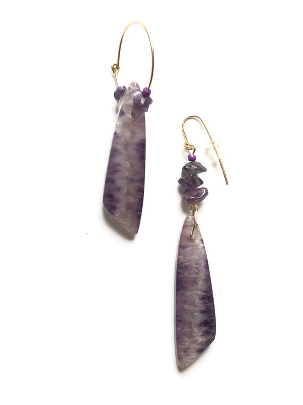 Product Image for  truth matters amethyst earrings