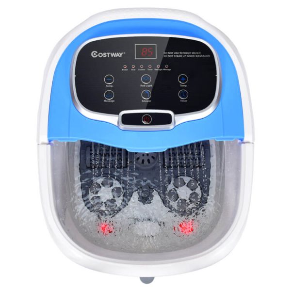 Product Image for  Heated Foot Bath Massager with Shiatsu Rollers, Red Light & Adjustable Shower