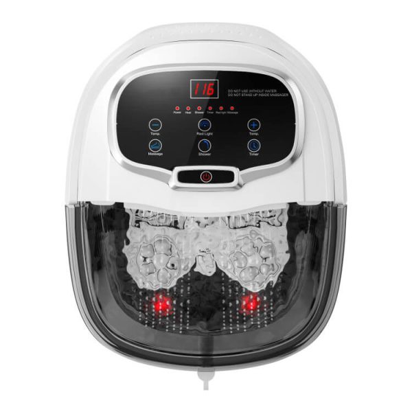 Product Image for  Heated Foot Bath Massager with Shiatsu Rollers, Red Light & Adjustable Shower