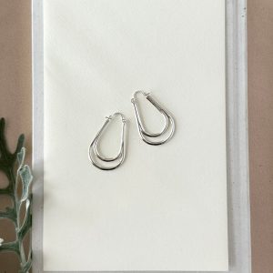 Product Image for  SILVER AURORA HOOPS