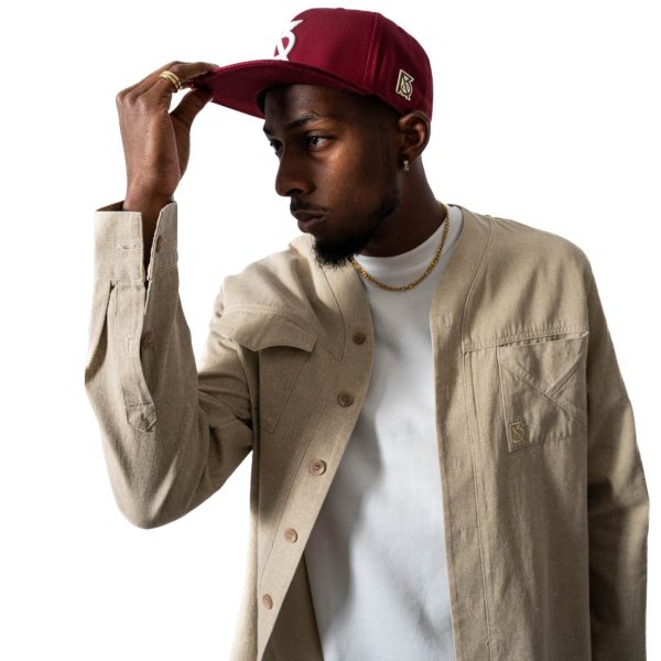Product Image for  Herman V Neck Button Up Shirt: Beige