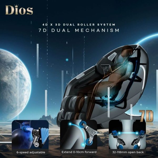 Product Image for  Kahuna Dios D7300 Massage Chair | 7D Full-Body AI Massage with Zero Gravity & Calf Kneading