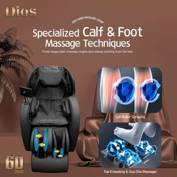 Product Image for  Kahuna Dios D6800 Massage Chair | 6D Roller Technology + Calf Massage + Heat Therapy