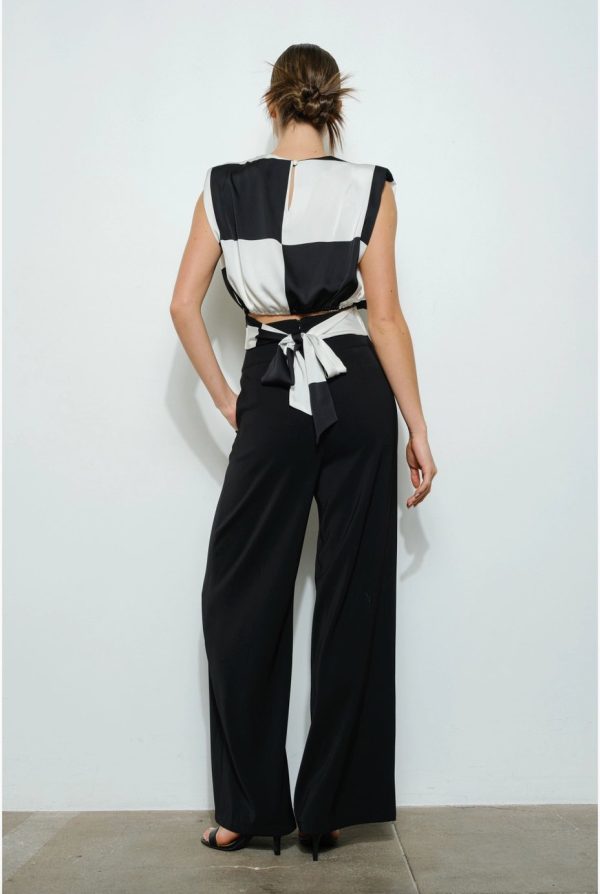 Product Image for  Checkboard Black and White Sleeveless Blouse
