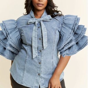 Product Image for  Ruffle Reign Jean Shirt