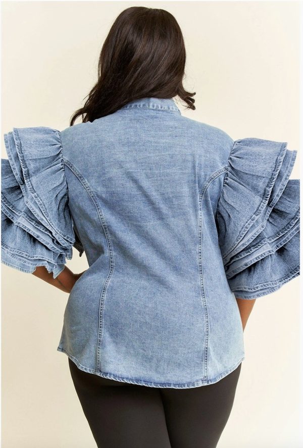Product Image for  Ruffle Reign Jean Shirt