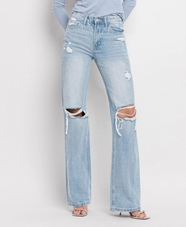 Product Image for  The Leslie Split Knee Straight Leg Jeans
