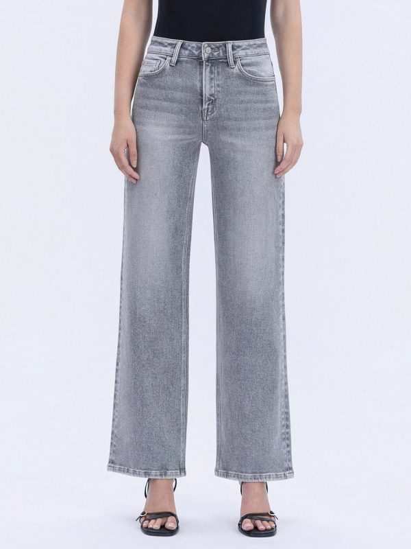 Product Image for  The Olivia – Grey Wide Leg Jeans